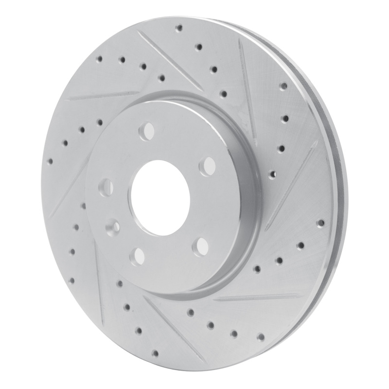 Lexus IS250 Brake Rotor (1) - Rear Right - R1 Concepts - Drilled & Slotted - Silver - `06-`15